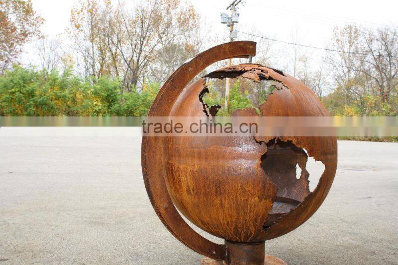 Metal Rust Design Fire Ball Fire Pit Ball