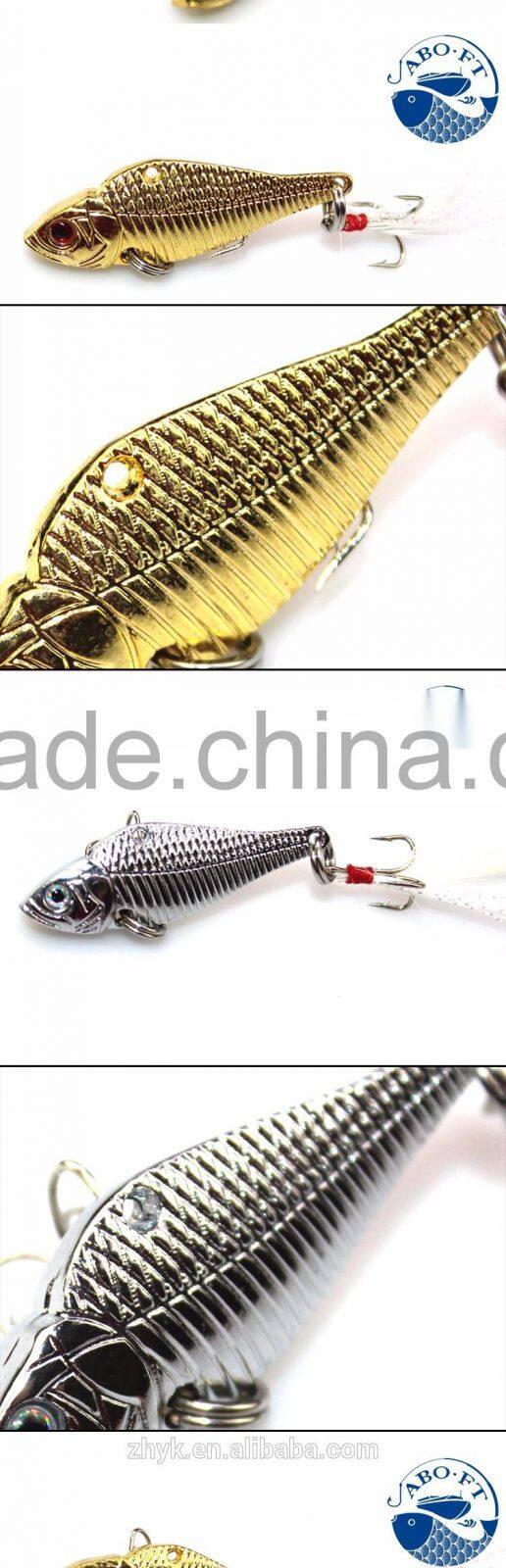 2016 wholesale fast sink 5cm 12.5g golden silver VIB flash fishing bait