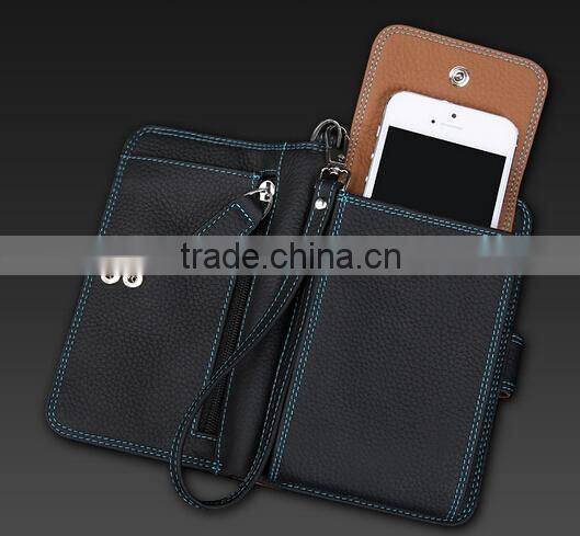 High Quality Leather Cell Phone Purse For man