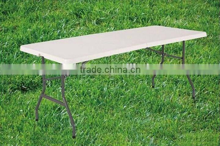 6 ft Rectangular Plastic Folding In Half Table,Plastic foldable table,HY-Z183