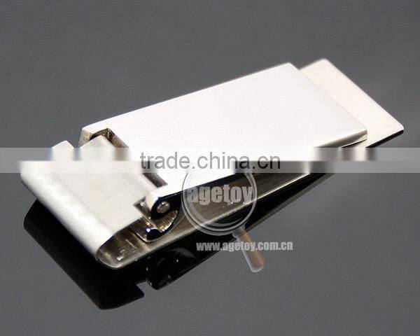 Rectangle Zinc Alloy Cash Clip Slim Pocket Purse Cash Holder Organizer Promotional Blank Stainless Steel Metal Craft Money Clip