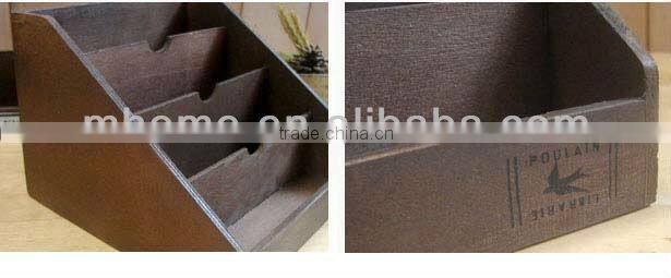 compact wood files and sundries trapezoid box