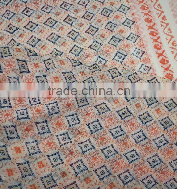 2016 Spring scarf OEM beaty flower 100% polyester Spring scarf