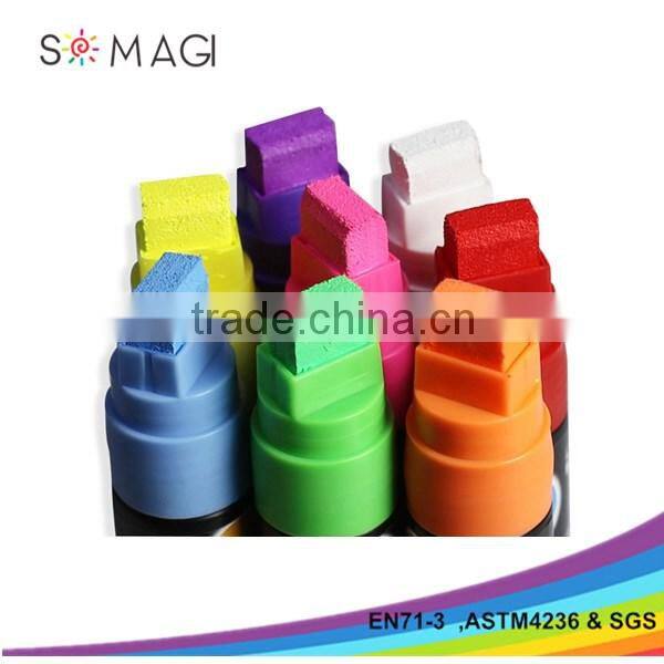 Bullet And Chisel Nib Dry-Erase & Wet-Erase liquid marker pen