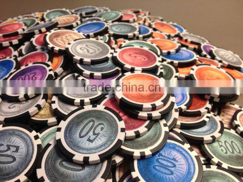 Custom stickers poker chips,number stickers for poker chip