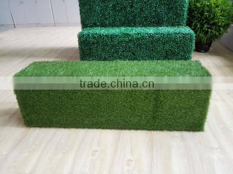 decorative artificial green grass wall topiary boxwood hedge