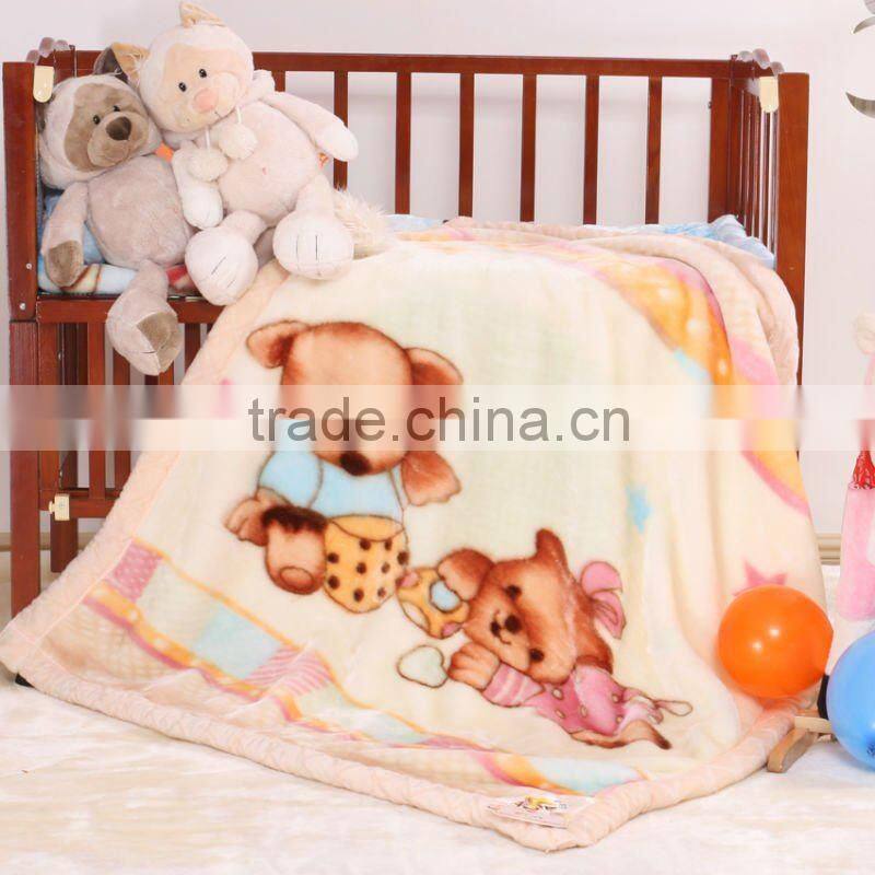 100% polyester super soft 2 ply baby blanket