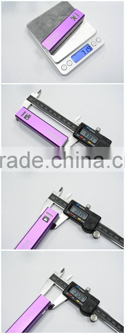 New Products 2016 Mobile Accessories Portable Power Bank Charger 2600mah