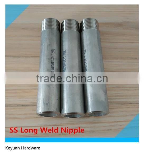 DN15 SS Pipe Weld Nipple with 100mm Extended Length,Class 150