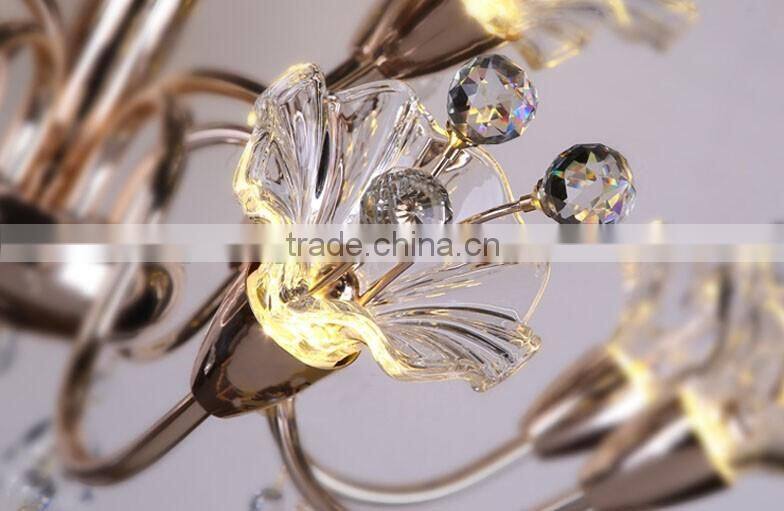 LED Modern K9 Clear Crystal Ceiling Light Pendant Lamp Chandelier Lighting