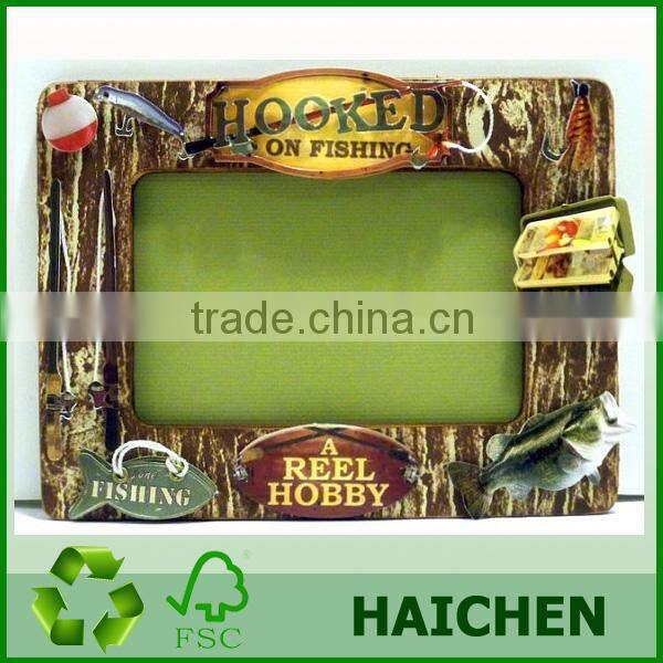 New style wooden self-adhesive photo frame