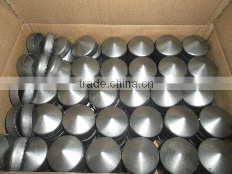 Galvanized steel round fence post caps