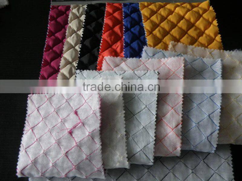 winter diamond 3 layers thermal padding quilting fabric for down coat/jacket