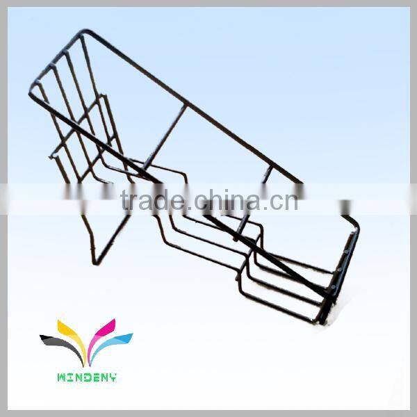 Hot selling smart design metal blcak wine bottle rack wire display