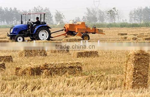 Trail-type wheat straw bander