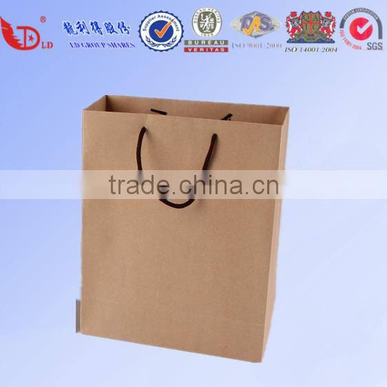 wholesale brown kraft packaging bag paper with color printing