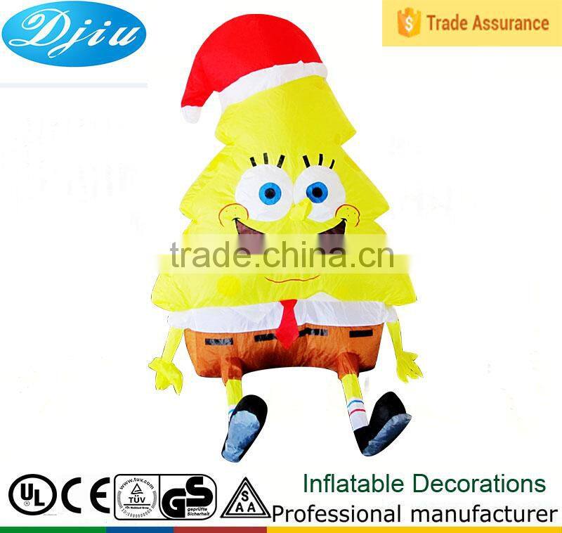 DJ-157 4 foot outdoor christmas party new year inflatable SpongeBob SquarePants decoration