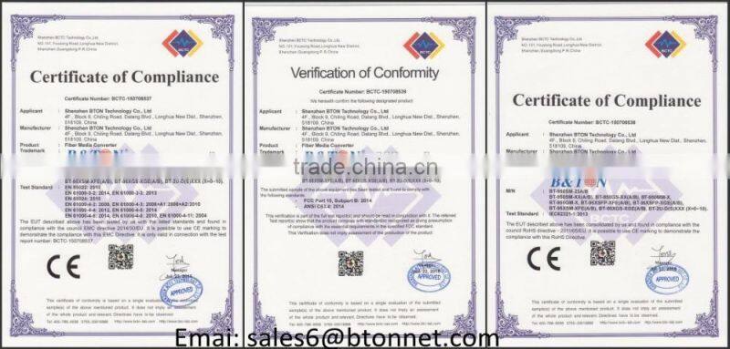 10/100/1000Mbps RJ45 to SFP Media Converter