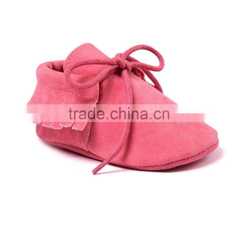 2016 Fashion Newborn Unisex Infant Baby Lace-up Mocassins Soft Sole Anti-Slip Tassels Prewalker Toddler Shoes