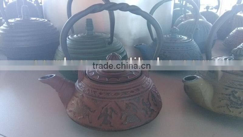 0.55L Hot Cast Iron Tea Kettles with twisted handle