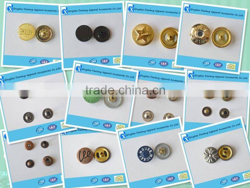 Fashion custom metal snap button for garment