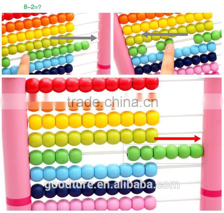 Wooden Castle Abacus Preschool Educational Counting Toys