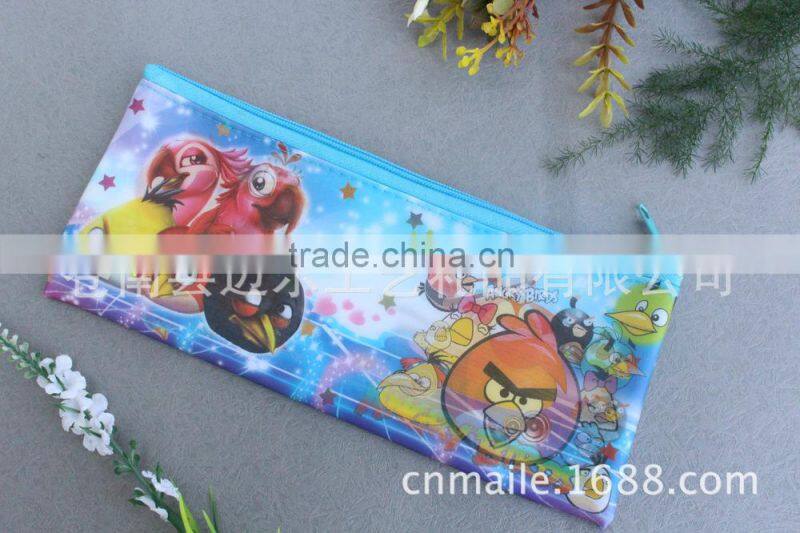The creative pen bag Zipper stationery bags cartoon stationery bag, PVC bag ,cartoon stationery bag,Zipper stationery bags