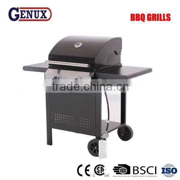 Hot selling stainless steel 2 burner outdoor gas barbecue grill