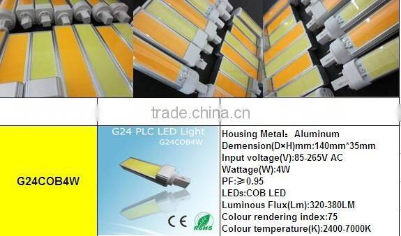 G24 5W Aluminum material COB LED LIGHT White color or Warm color