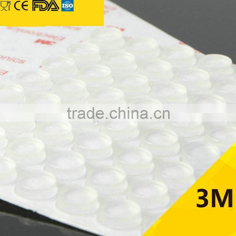 12.7*4.5mm Clear Self Adhesive Silicone Rubber Bumper Sheet To Door Protectors