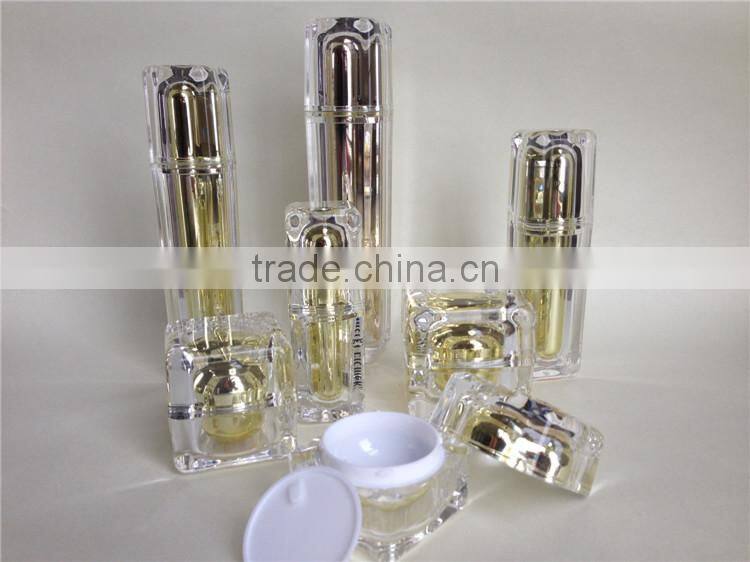 Acrylic square cheap luxury cosmetic packaging set