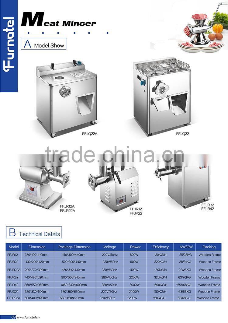 2016 New Multifunctional stainless steel commercial industrial meat mincer