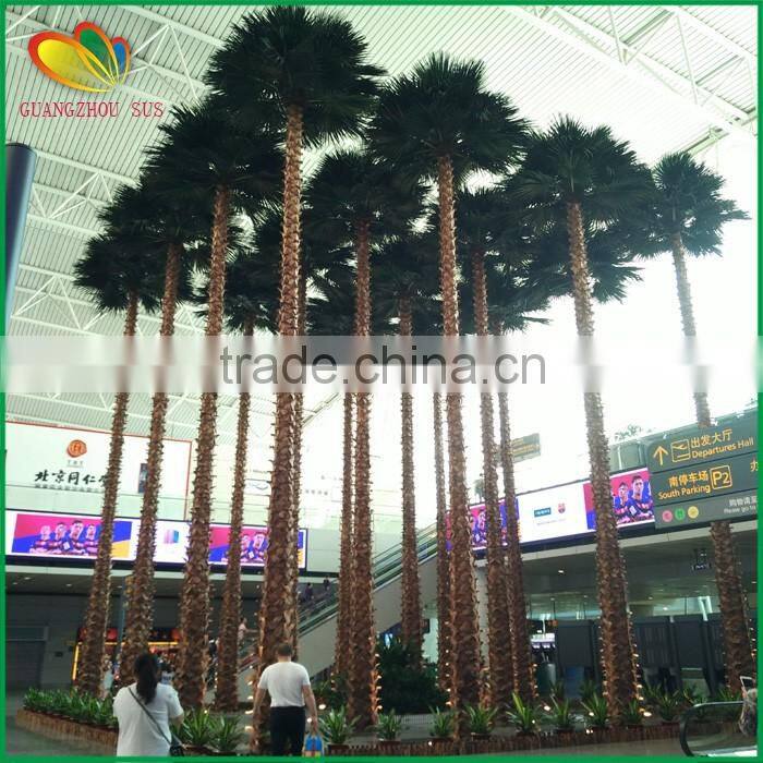 Top quality large steel palm tree plastic palm tree for indoor