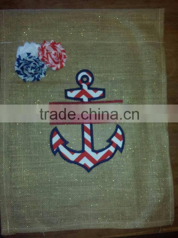 Factory selling garden flag blank burlap flags cheap garden flags