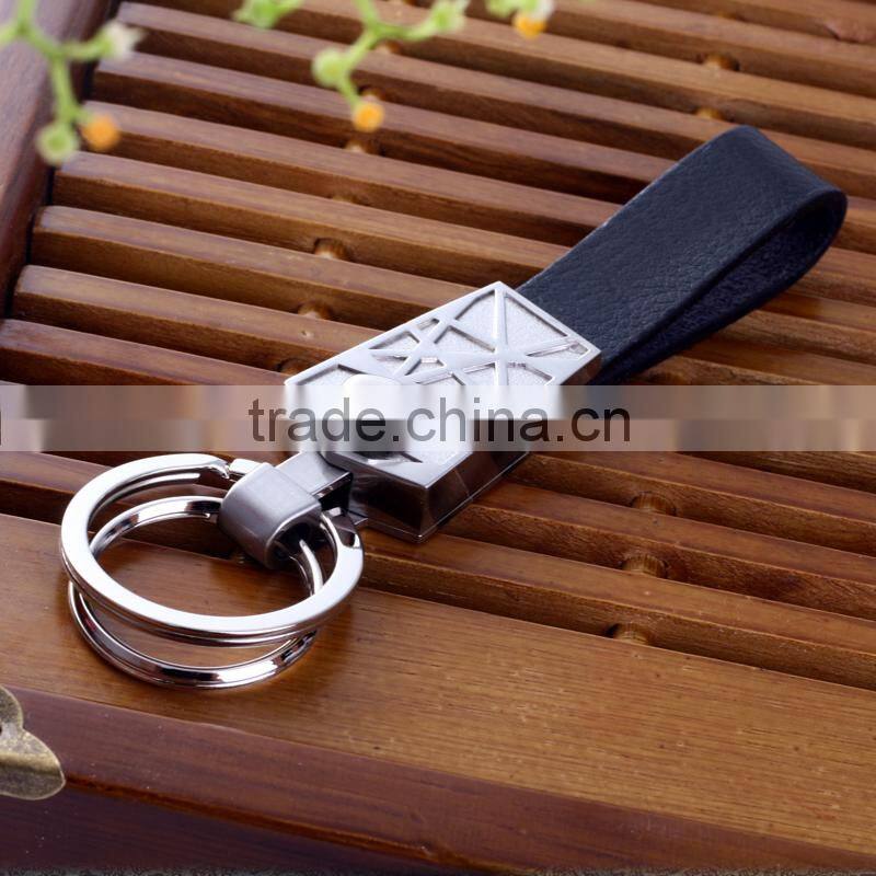 Mirror with leather cover box with multiple knife and keychain with chrome plated gift set