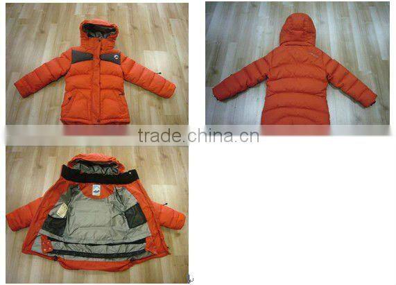 Girl's Long Sleeve Hoodie Duck Down Jacket