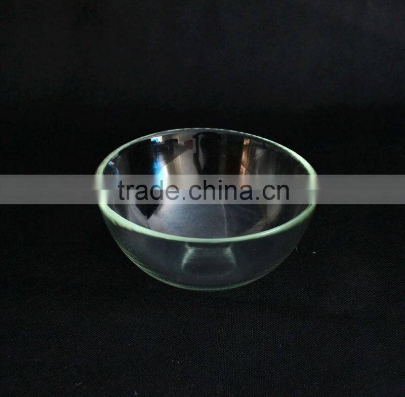 wholesale round clear transparent fruit salad glass soup bowl dinner set