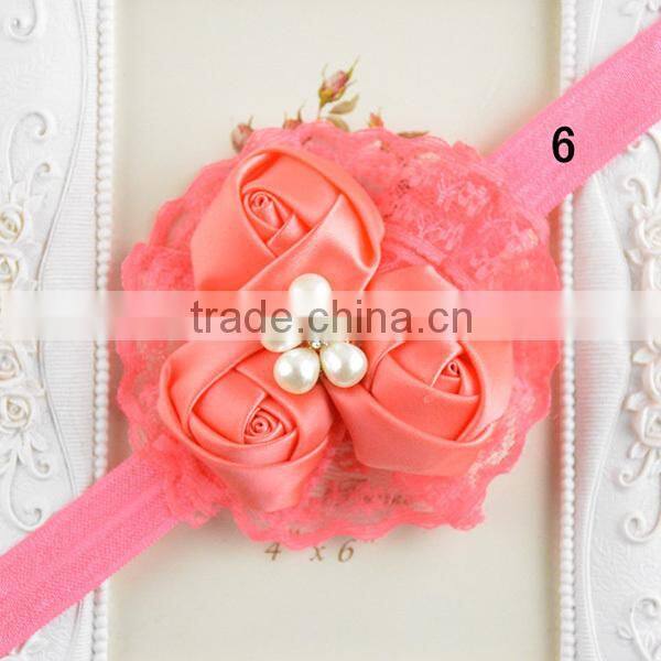 pearl flowers girls elastic hair band, types of hair bands