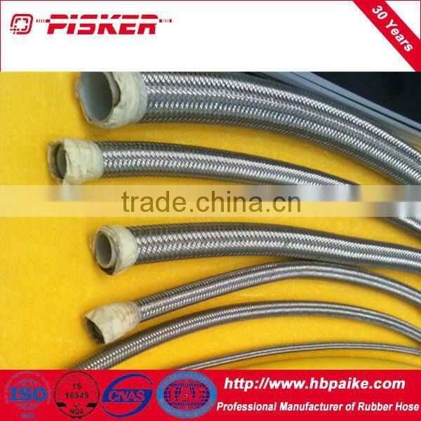 SAE 100R14,PTFE HOSE Teflon Hose With Stainless Steel Wire Braided 1/8"-1"