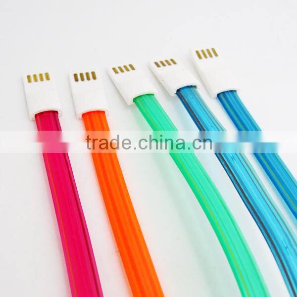 Top quality material TPE charging and syne data a flat micro usb cable