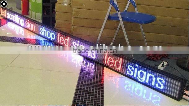 Double Sided 16x64 Pixels Green Color Outdoor LED Moving Message Display Sign