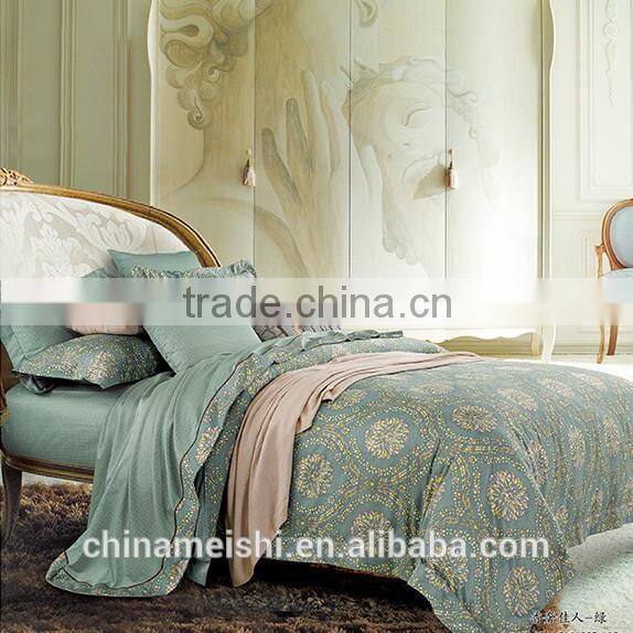 Luxury patchwork china wholesale double 80s 250tc cotton bedding set