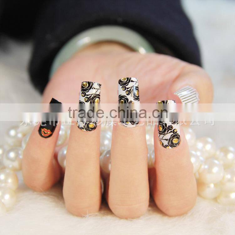 Pre-design Nail Art Stickers, Available in Assorted Patterns 3D nail sticker