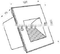 2.2W wall mounted recessed decorative modern indoor and outdoor LED wall light