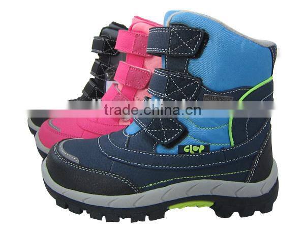 Latest children snow boots with high cut upper