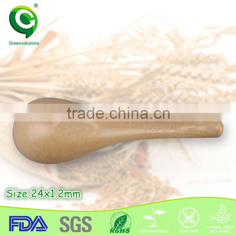 Eco friendly product rice husk baby souvenir wooden spoon