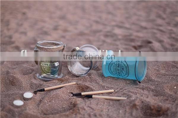 flowersea hot selling decor home colorful large candle holder glass jar