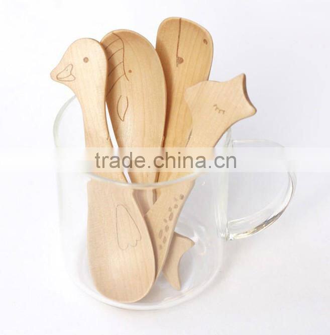 Animal-shape Wooden children spoon