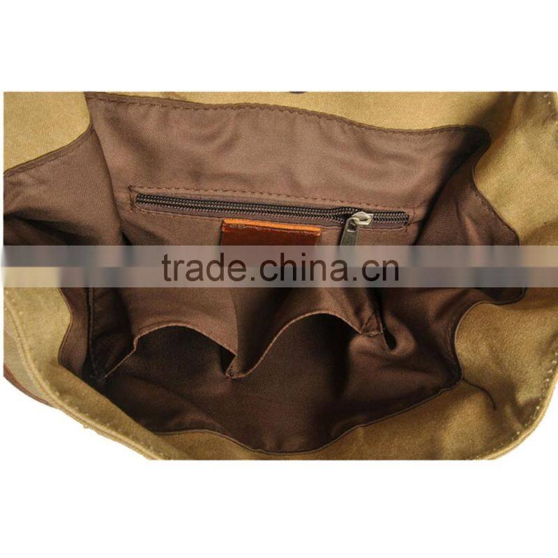 New stylish backpack vintage canvas school backpack hiking backpack