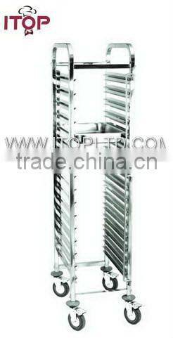 15 pans Stainless Steel higher tray trolley